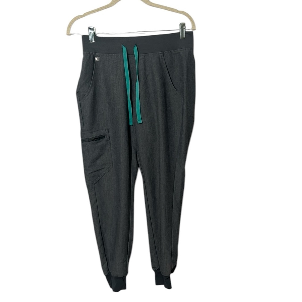 FIGS Womens High Waisted Zamora With Yoga Waistband Scrub Pants Grey XS/P